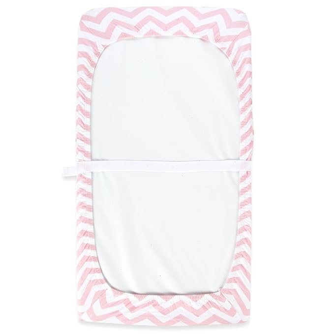 Cuddly Cubs Changing Pad Covers – 2 Pack – Snuggly Soft Plush Cotton Changing Table Covers for Girl – Fits Perfectly on Summer Infant and Other 16 x 32 Baby Changing Table Pads – Pink