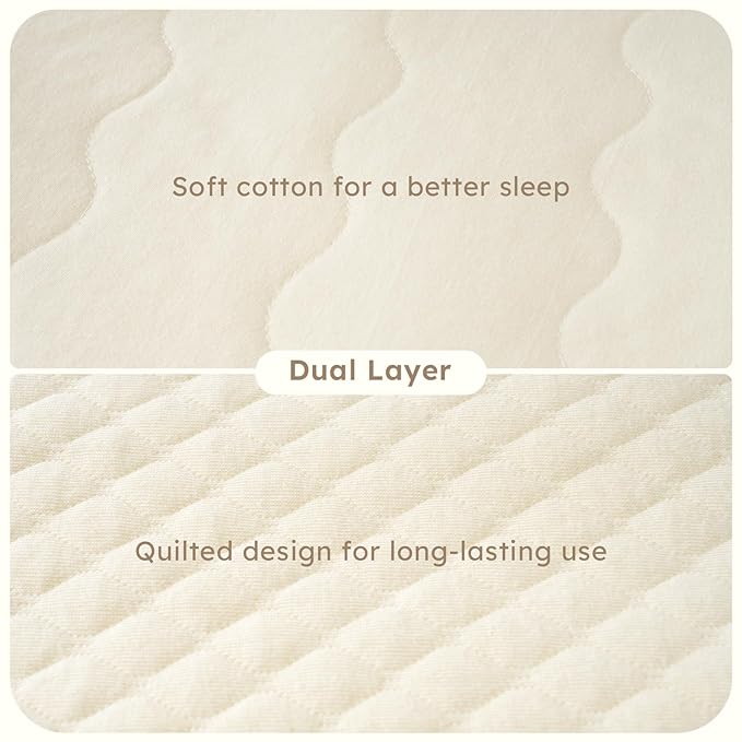 FIEMOL Baby Sleep Sack 12-18 Months 2.5 TOG, Winter Cotton Sleep Sacks Newborn and Infant, Warm Quilted Baby Wearable Blanket, Newborn Sleeping Bag with 2-Way Zipper Beige 1 Pack
