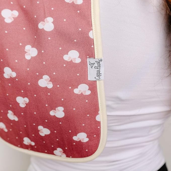 Copper Pearl Baby Burp Cloth Large 21''x10'' Size Premium Absorbent Triple Layer 3-Pack Gift Set Minnie Mouse