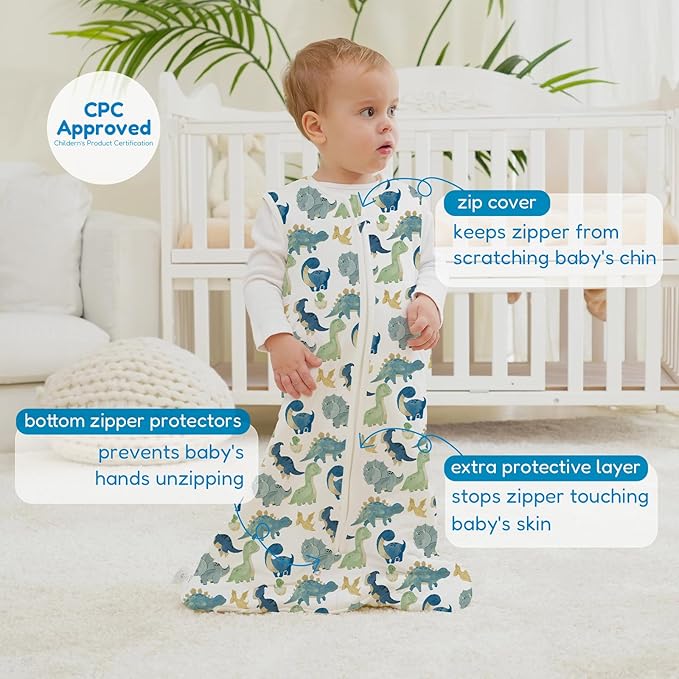 TotAha Sleep Sack 15-18-24 Months 1.0 TOG, Unisex Buttery Soft Sleeping Sacks with 2-way Safe Zipper, Premium Winter Sleep Bag