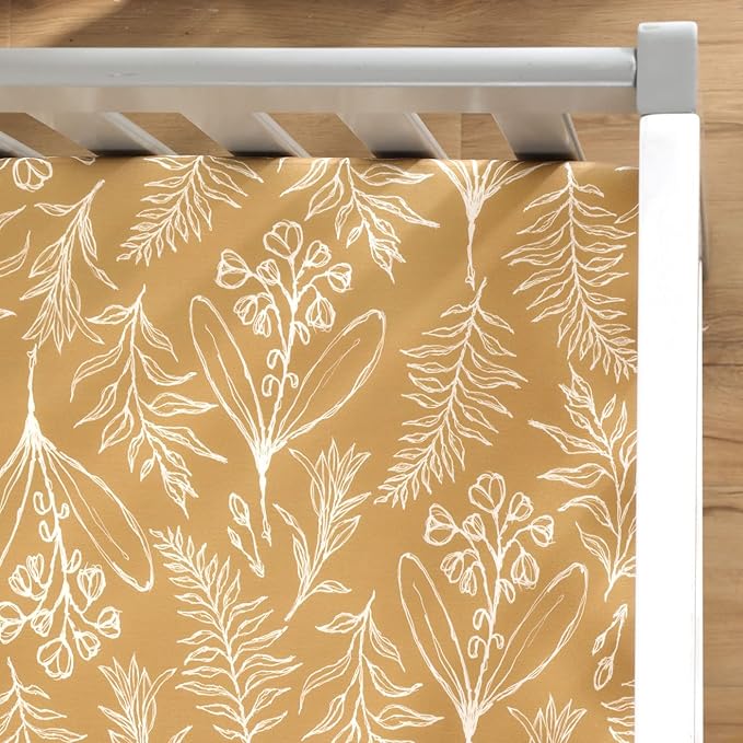 Stretchy Ultra Soft Jersey Knit Fitted Crib Sheets Set 2 Pack, Fits All Standard Crib Mattress Pads Safe and Snug, Stylish Woodland Deer Crib Sheet