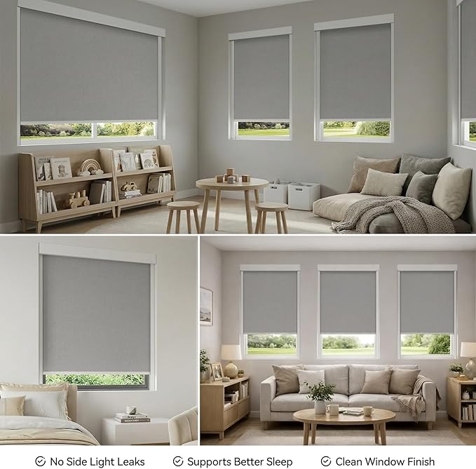 ZSTARR PVC Light Gap Blockers Blackout Light Blockers Side Tracks for Window Shades and Blinds Room Darkening Light Blocking Strips Easy to Install for Home Bedroom Nursery (White, 79",2Pcs)