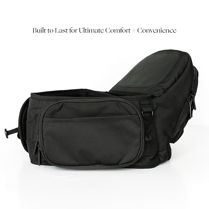 Tushbaby The Original Premium Quality Hip Seat Carrier – Safety-Certified Baby & Toddler Carrier with Secure Safety Buckles, No-Flimsy-Foam Design, Storage Pockets & Nursing Pillow. 0–3 yrs