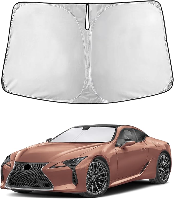 Econour Windshield Sunshade for Lexus LC 2018-2022 2023 2024, Sun Visor for Front Windshield & Window Sun Shade Cover, UV Heat Blocker & Protector, Car Accessories