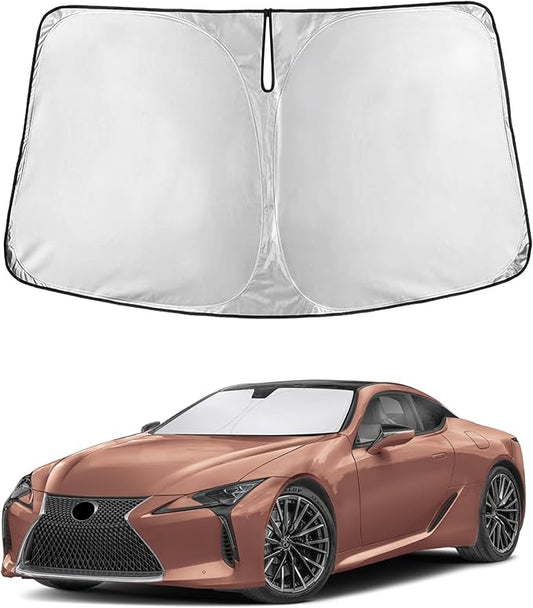 Econour Windshield Sunshade for Lexus LC 2018-2022 2023 2024, Sun Visor for Front Windshield & Window Sun Shade Cover, UV Heat Blocker & Protector, Car Accessories
