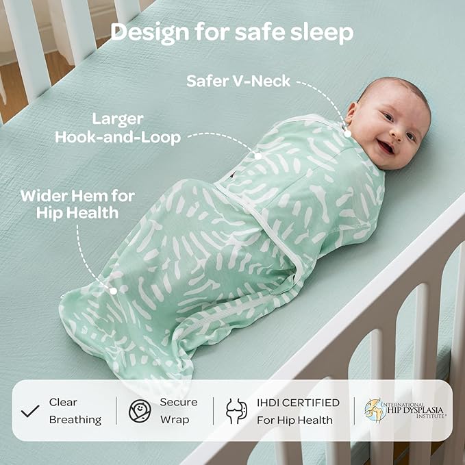 Momcozy Swaddles for Newborns, Quiet Fastener Suitable for Infant 0-3 Months, New-Parent-Friendly Swaddle Sack, Reduce Startle Reflex, Newborn Boys Girls Registry Essentials, 2-Pack, Bravery