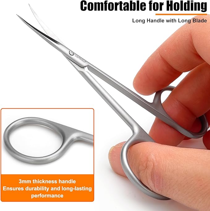 LePinko Cuticle Scissors, UPGRADED Fine Tip