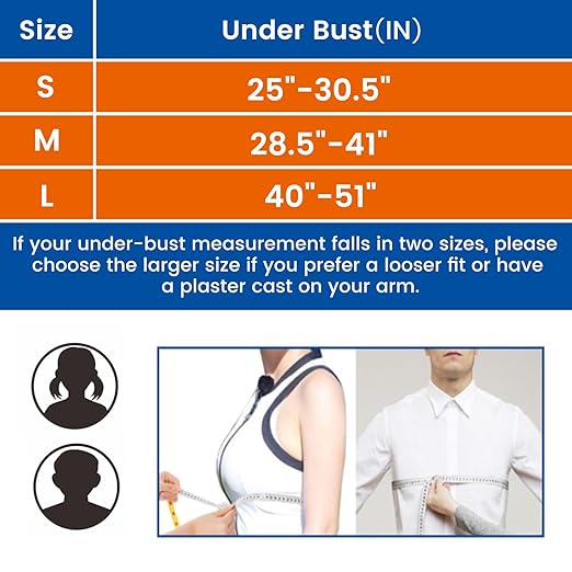 Arm Sling for Shoulder Injury with Waist Strap - Immobilizer Brace Support for Sleeping, Rotator Cuff Surgery (Comfort Version, Left, Large，40-51 inch)
