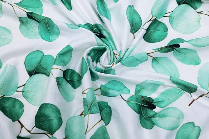 Onacosht Bassinet Sheets Set 3 Pack for Baby Boy and Girl, Stretchy Jersey Knitted Fitted Sheet, Universal for Oval Rectangle and Hourglass Bassinet Mattress, Watercolor Greenery Botanical Leaf