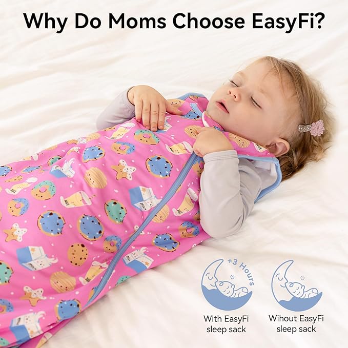 EasyFi Rayon Made from Bamboo Sleep Sack 0-6 Months Supersoft Newborn Sleep Sack 0-3 Months 1.0 Tog Baby Wearable Blanket With 2-Way Zipper Unisex Sleeping Bag for Babies Infant