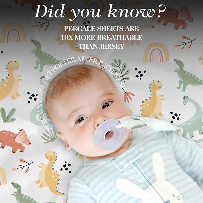 100% Organic Cotton Bassinet Sheets (3 Pack) - Ideal for Halo Bassinest Mattress - GOTS Certified - Pre-Shrunk Sheet for Hourglass Mattress - Breathable Percale Weave Soften with Each Wash (30"x16")