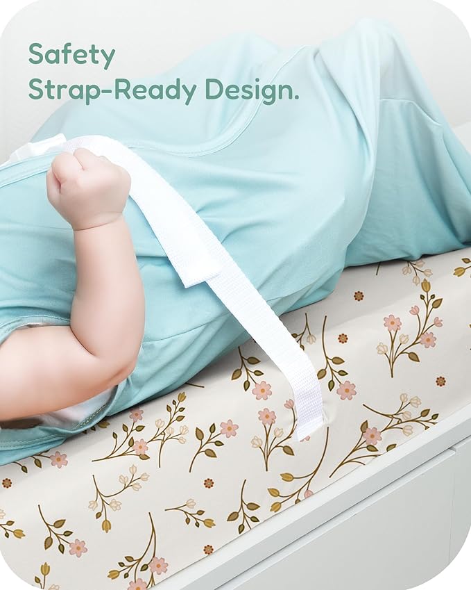 TOTCHILL Extra Stretchy Changing Pad Cover, Ultra Soft Premium Jersey Knit Changing Pad Sheets, Fits All Standard Changing Tables/Dresser Tops, Unisex for Boys Girls - 2 Pack
