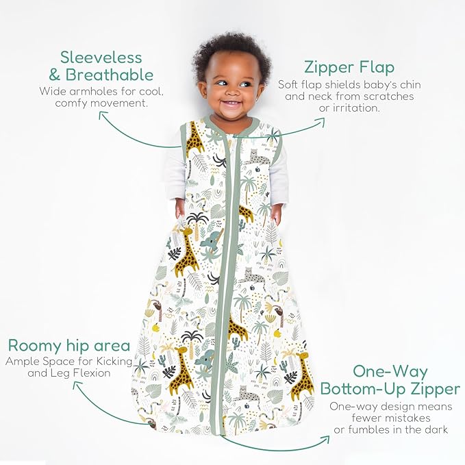 TOTCHILL Baby Sleep Sack, 1.0 TOG Cozy Wearable Blanket, Soft Sleeping Bag with Zipper, Toddler Sleep Sack 0-3-6-12-24-3T
