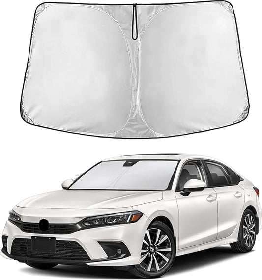 EcoNour Windshield Sun Shade Compatible for Honda Civic 2022–2026 | Sedan Front Window Sun Visor Protector | Foldable UV & Heat Blocking Sunshade | Keeps Interior Cool & Protected