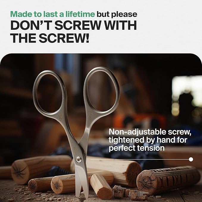 GERMANIKURE Rounded Safety Nail Scissors - FINOX Surgical Stainless Steel baby scissors and Manicure Tools in Cork Case - Self Grooming Scissors for nails Ethically Made in Solingen Germany - 4701