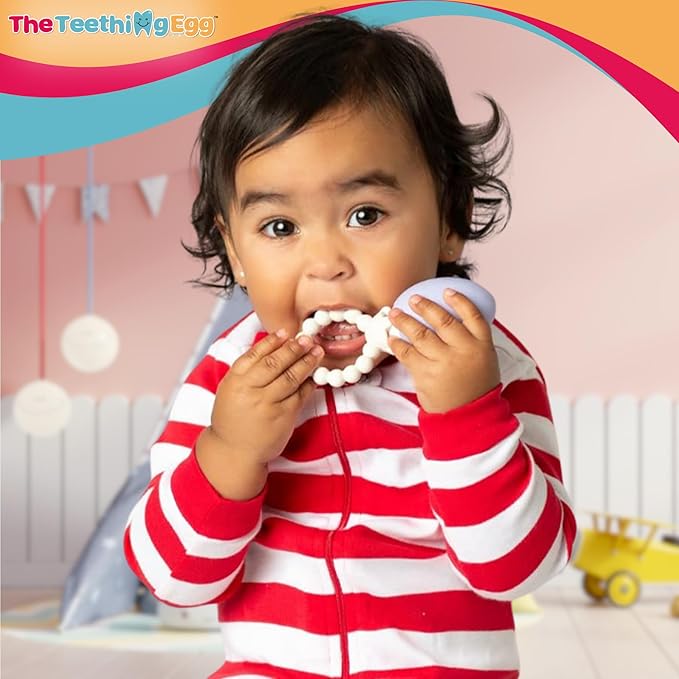 The Teething Egg and Grippie Ring - Baby Development Toys, Teether for 3, 4, 6, 12 Up to 18 Months Old Boy or Girl, Sensory Toys, A Baby Registry Must Have, Mint