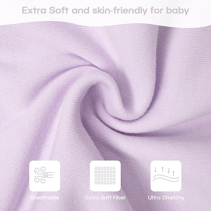 MEXXI Swaddle Baby Sleep Sack With Arms Up, 2 Pack Baby Transitional Swaddle with Double Zipper,0.5 TOG