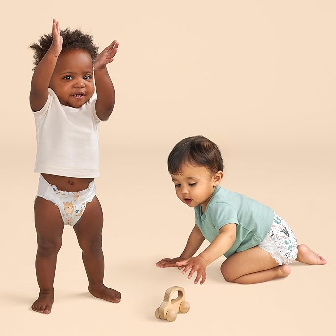 The Honest Company Comfort Dry Disposable Diapers for Sensitive Skin, Hypoallergenic, Space Travel + It's a Pawty, Super Club Box Size 3, (16–28 lbs), 120 Count