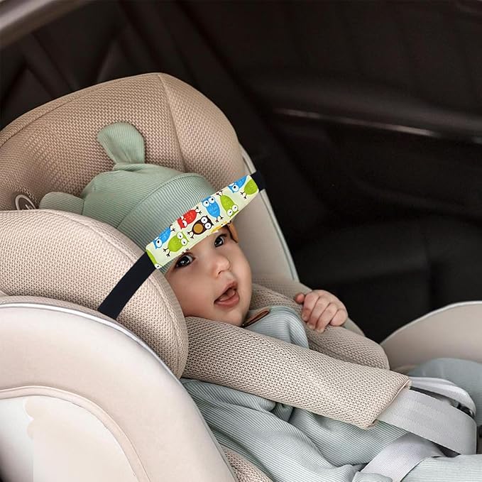 3 Pcs Baby Carseat Head Support Band Neck Relief Strap Headrest for Sleeping Traveling Slumber Sling Sleep Positioner for Toddler Kids Children Child Baby Infant