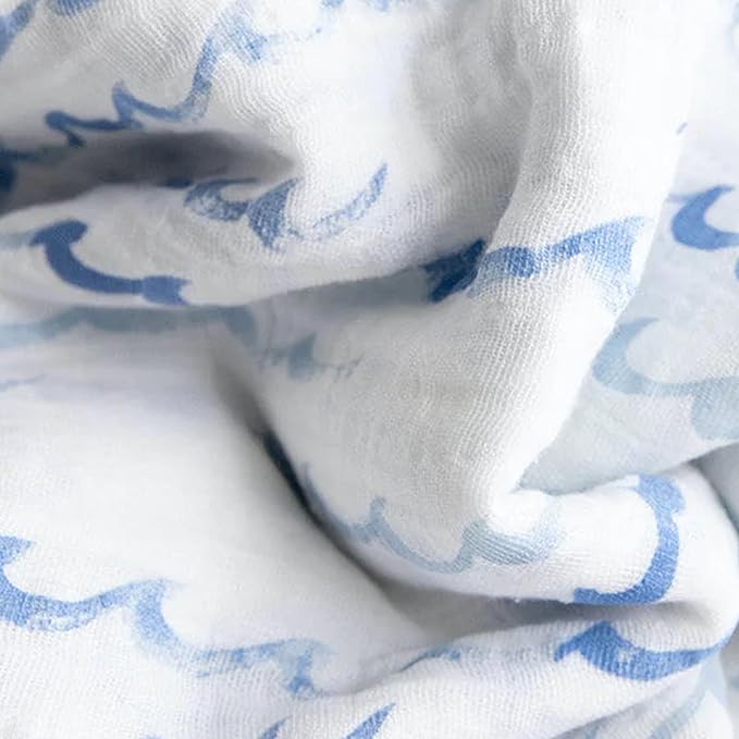 Little Unicorn Muslin Swaddle Blanket for Newborns & Infants | Soft & Breathable Fabric | Set of 3 Baby Blankets for Swaddling, Nursing, Shower Gifts (Shark)