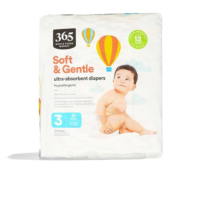 365 by Whole Foods Market, Diapers Size 3, 31 Count
