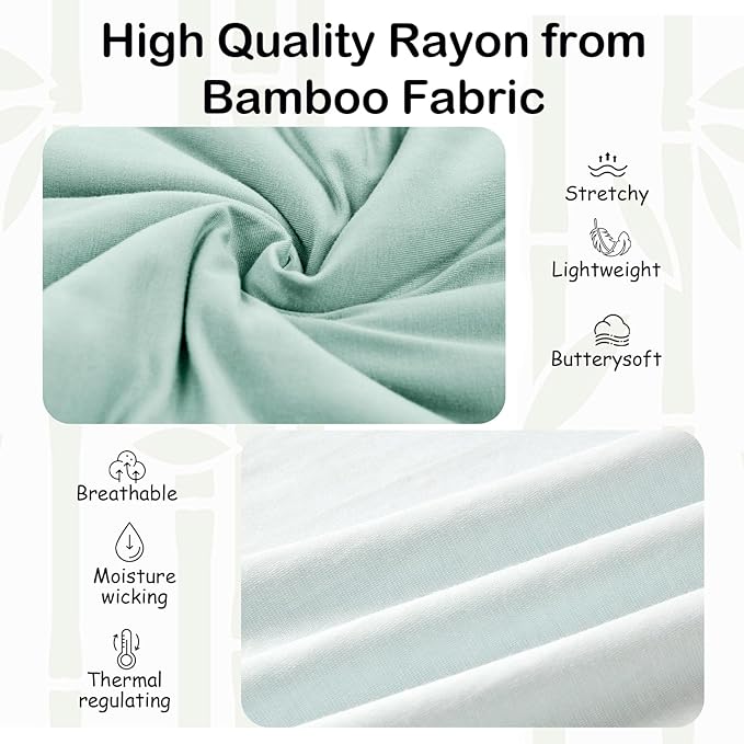 Supersoft Rayon Made from Bamboo Sleep Sack 3-6 Months Newborn Sleep Sack 0-3 Months 0.5 Tog Lightweight Baby Wearable Blanket with 2-Way Zipper Summer Unisex Sleeping Bag for Babies - Green