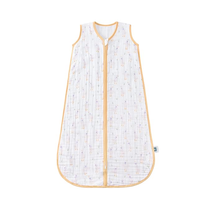 TADO MUSLIN Baby Sleep Sack 2-4 T Baby Wearable Blanket 100% Organic Cotton 0.5 TOG Toddler Sleep Sacks 2- Way Zipper Soft 4 Layers Muslin 2T 3T 4T Goose Yellow