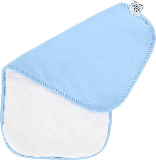 SWaddle AN Premium Baby Burp Cloths, Extra Soft Spit Up Rags with 3 Absorbent Layers, 21" x 10" Size, Blue Bell