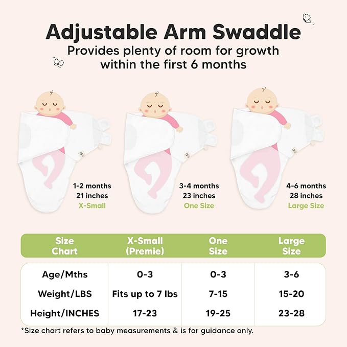 3-Pack Organic Baby Swaddle Sleep Sacks - Swaddles for Newborns, Infant 0-3 Months, Baby Girls, Boys, Soft & Snug Newborn Sleep Sack, Nursery Swaddling Blankets (Cloud)