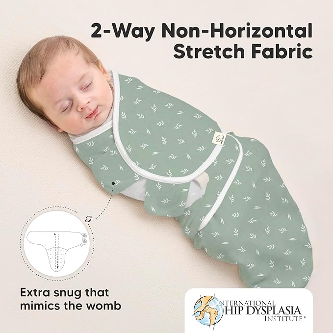 3-Pack Organic Baby Swaddle Sleep Sacks - Swaddles for Newborns, Infant 0-3 Months, Baby Girls, Boys, Soft & Snug Newborn Sleep Sack, Nursery Swaddling Blankets (Prairie)