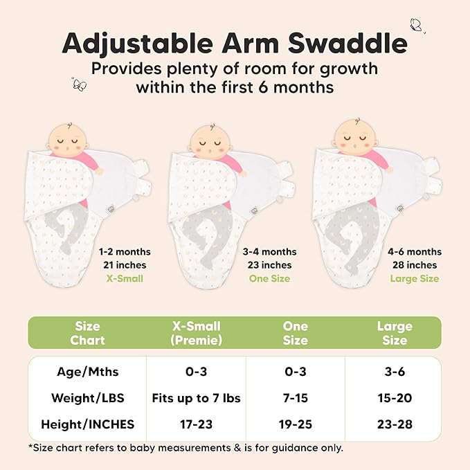 3-Pack Organic Baby Swaddle Sleep Sacks - Swaddles for Newborns, Infant 0-3 Months, Baby Girls, Boys, Soft & Snug Newborn Sleep Sack, Nursery Swaddling Blankets (Dino Ridge)
