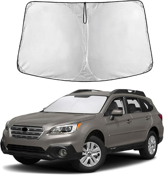 EcoNour Windshield Sun Shade for Subaru Outback 2010–2014 | Front Window Sunshade | Foldable Car Sun Protector | Blocks UV Rays & Keeps Interior Cooler