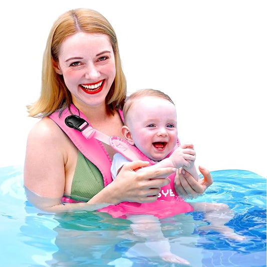 Baby Carrier, Dual-Use Adjustable Baby Sling Support Infant Chest Holder with Drawstring Backpack for Newborn to Toddler 13-33 lbs Swimming Pool Beach Land (Pink)