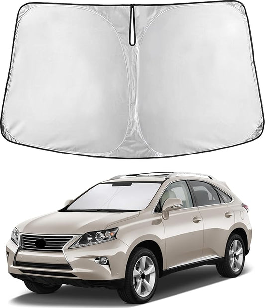 EcoNour Windshield Sunshade for Lexus RX 2010–2015 | Custom Fit Front Window Sun Shade | Blocks Harmful UV Rays & Reduces Heat | Foldable Sun Visor with Storage Pouch