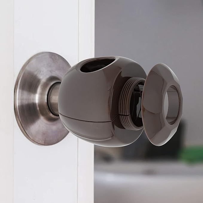New & Improved - Door knob Baby Safety Cover - 5 Pack - Deter Little Kids from Opening Doors with A Child Proof Door Handle Lock