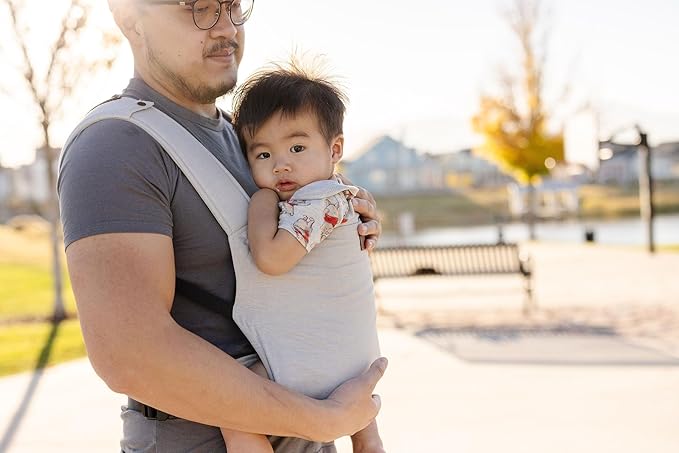 Happy! Original Baby Carrier – Lightweight Ergonomic Soft Structured Carrier for Newborns to Toddlers (7–45 lbs), Adjustable Fit, Breathable Linen, Front & Back Carry