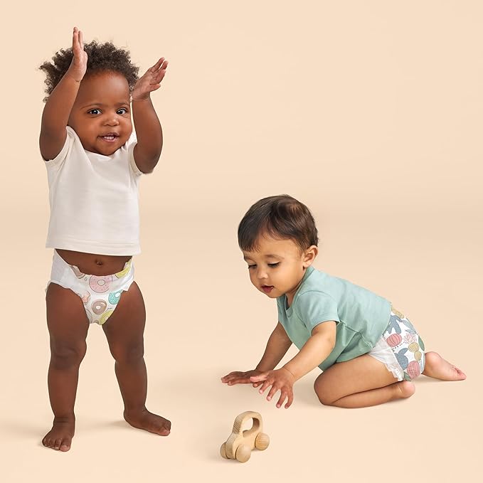 The Honest Company Comfort Dry Disposable Diapers for Sensitive Skin, Hypoallergenic, Fragrance-Free, Donut Grow Up + Cactus Cuties, Club Box, Size 4 (22-37 lbs), 54 Count