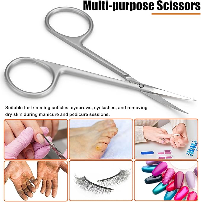 LePinko Cuticle Scissors, UPGRADED Fine Tip