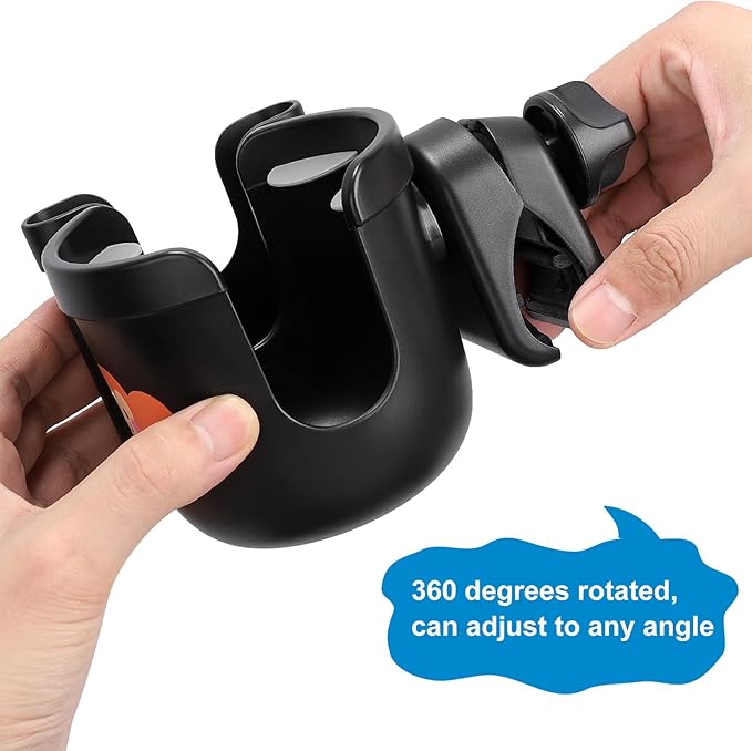 Accmor 2-in-1 Walker Cup Holder with Phone Holder, Wheelchair Cup Holder, Rollator Cup Holder, Cup Phone Holder for Walker, Wheelchair, Rollator, Mobility Scooter