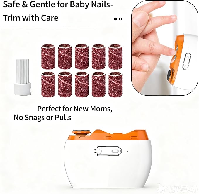 Upgraded 3-in-1 Electric Nail Clipper & Polisher - Automatic Nail Trimmer with LED Light, 2 Speeds, Type-C Charging & Storage Box, Safe for Baby, Seniors & Adults