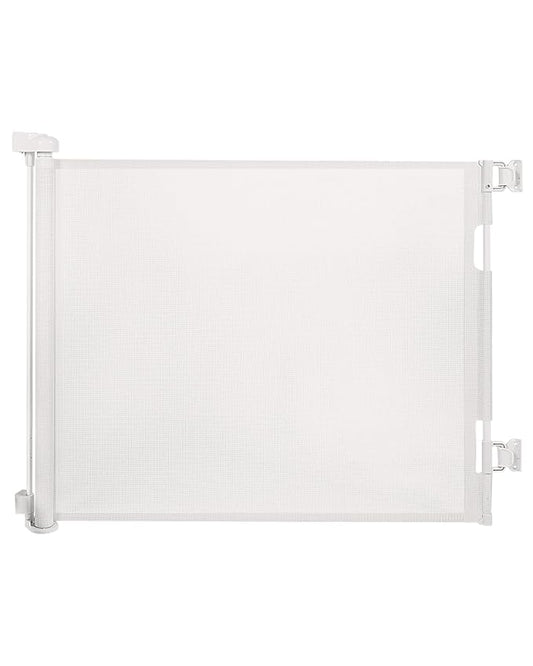 Retractable Baby Gate,Mesh Baby Gate or Mesh Dog Gate,33" Tall,Extends up to 55" Wide,Child Safety Gate for Doorways, Stairs, Hallways, Indoor/Outdoor（White,33"x55"