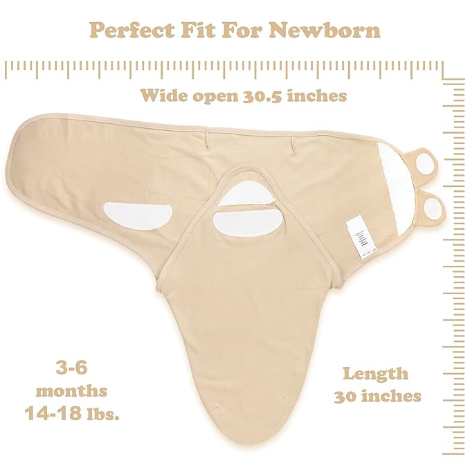 Bublo Baby Swaddles for Newborns – 3-Pack Infant Swaddles 3-6 Months – Adjustable Swaddle Sleep Sack – Soft Organic Cotton Baby Wrap for Safe & Cozy Sleep (Solid Grey)