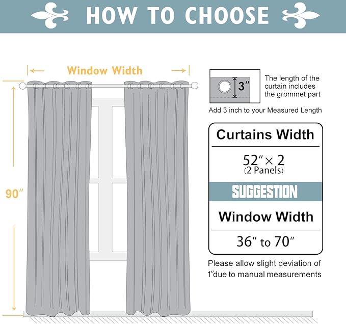 ChrisDowa 100% Blackout Curtains 90 inch Long for Bedroom with Black Liner, 2 Thick Layers Total Blackout Thermal Insulated Grommet Long Window Curtains 2 Panels Set (Forest Green, 52 x 90 Inch)