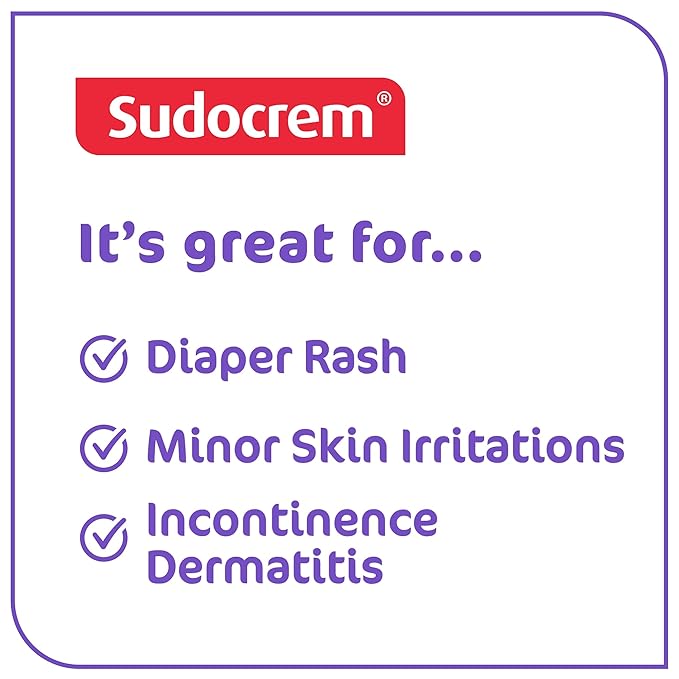 Sudocrem Diaper Rash Cream for Baby's Skin, Triple Action Diaper Rash Paste that Soothes, Treats and Protects, 15.29% Zinc Oxide Cream - 8.8oz (250g)