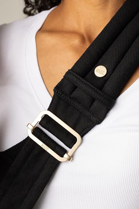 Mabē Monarch Toddler Sling Carrier – Ergonomic Hip Carry Support for Toddlers – Adjustable and Breathable Sling for Easy Up/Down & Comfortable Holding (16–45 lbs, Black)