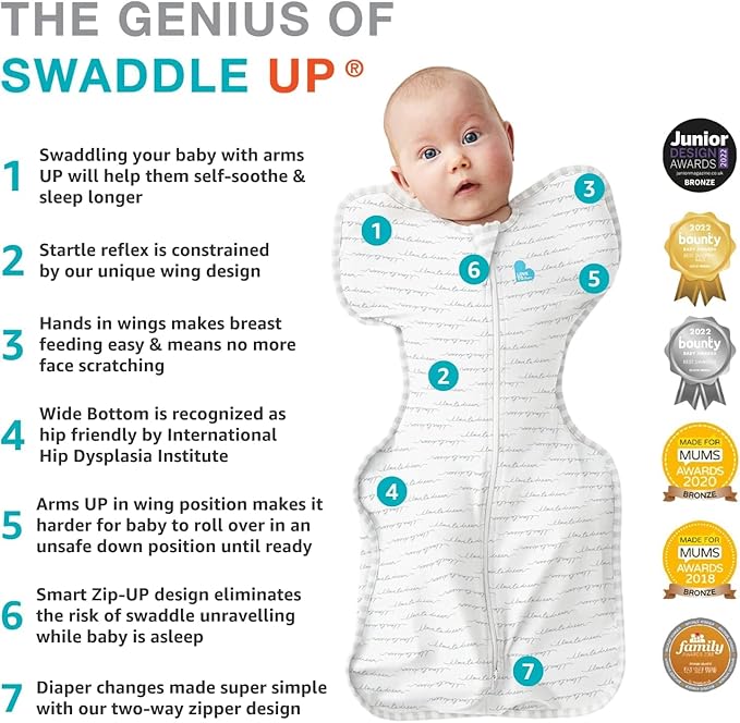 Love to Dream Swaddle, Self-Soothing Swaddles for Newborns & Babies, Sleep Sack, Swaddle Up, Baby Essentials, Baby Registry (Blush, Small (8-13 lbs.))