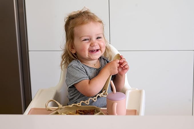 Smack Fun - Silicone Baby Feeding Spoons | 2 Pack (Tradewinds/Shifting Sand)