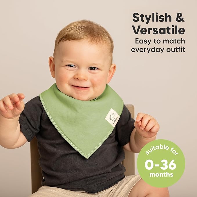 KeaBabies 8-Pack Organic Baby Bandana Bibs for Boys, Girls - Super Absorbent Triangle Baby Bibs for Drooling and Teething Infant, 100% Cotton Extra Soft for Newborn, Infant 0-36 Months (Cruise)