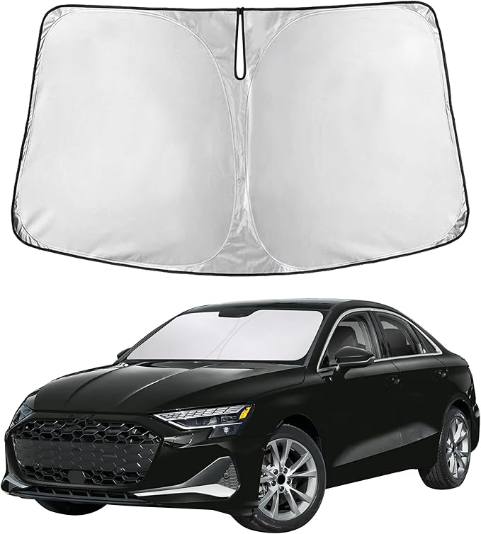 Econour Windshield Sunshade for Audi A3 2022-2023 2024 2025, Sun Visor for Front Windshield & Window Sun Shade Cover, UV Heat Blocker & Protector, Car Accessories