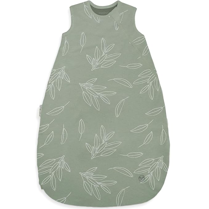 Woolino Merino Wool and Organic Cotton Baby Sleeping Bag - 4 Season Classic Sleep Sack - Two-Way Zipper Sleeping Bag for Baby and Toddler - 18-36 Months - Sage